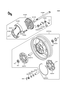 ZL400 Задняя ступица колеса