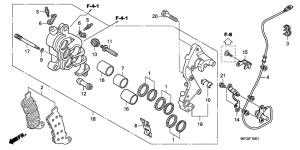 CB600F (ABS) R. front brake caliper