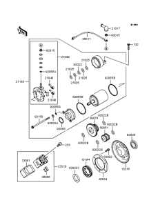  Starter motor / starter clutch