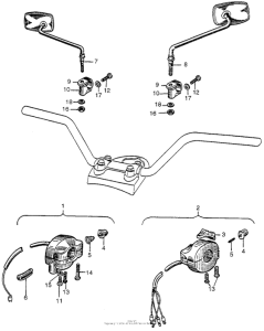 CA95 Turn signal switch + horn switch (2)