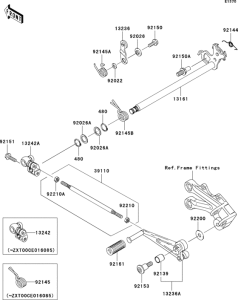 ZX1000 Механизм переключения передач