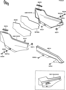 ZX900 Side cover / chain case(1 / 3)