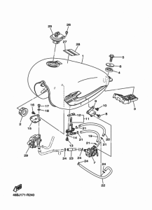 XV250 Топливный бак