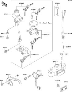EJ650 Замок зажигания