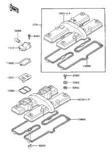 ZX600 Крышка головки цилиндров