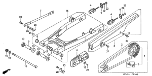  Rear swingarm / chain case