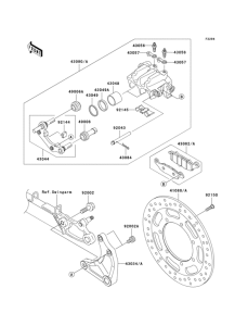 VN1600 Задний тормоз