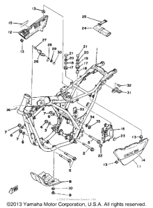 DT250F Frame - side cover