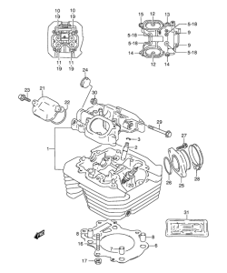 DR350 Головка цилиндров