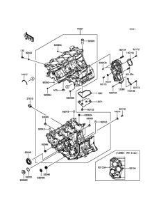 ZX600 Картер двигателя