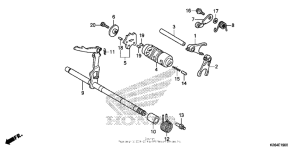 MSX125 Вилка переключения передач
