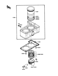 EX250 Цилиндр и поршни