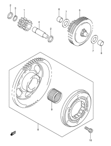DR-Z400 Муфта стартера