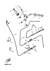YQ100 Рулевой рычаг и кабель