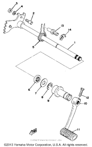 XS500E Переключение скоростей