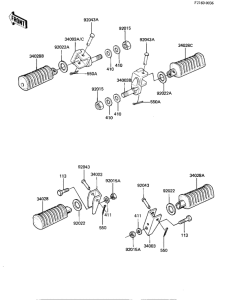 KZ1000 Подножки