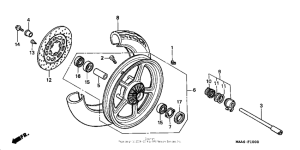VT1100C Переднее колесо