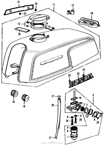 CB350 Топливный бак