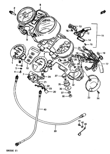 GR650 Спидометр-тахометр