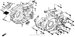 XR250R Картер двигателя
