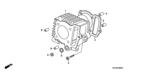 CRF70F Цилиндр
