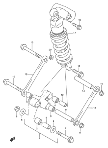 RGV250 Втулки заднего рычага