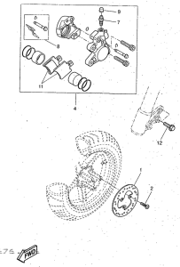 YQ50 Передний тормоз