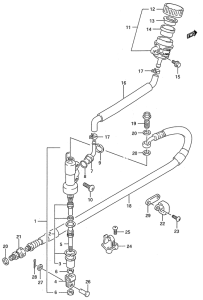 RMX250 Задний тормозной цилиндр