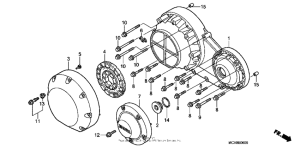 VTX1800S1 Крышка картера правая