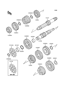KX125 Трансмиссия
