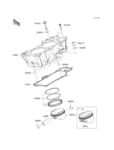 KLE650 Цилиндр и поршни