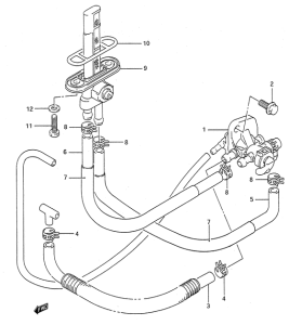 GS500 Топливный кран