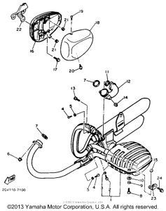 XV535T Выхлопная система