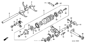 GL1800 Shift drum + shift fork