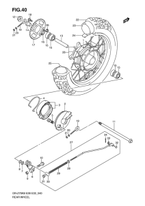 DR-Z70 Rear wheel complete assy
