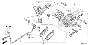 VFR1200F (DCT) Задний торнозной суппорт 2