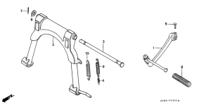 NH80 Stand / kick starter arm