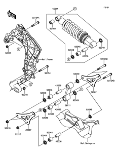 ZR1000 サスペンション / ショックアブソーバ