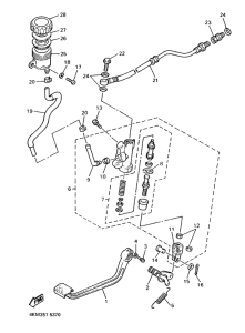 XJ900S Задний торм цилиндр