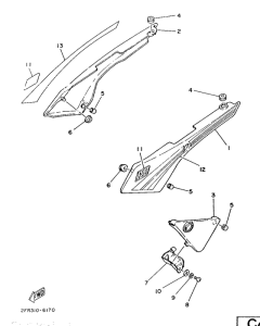 RD50 Side cover  /  oil tank