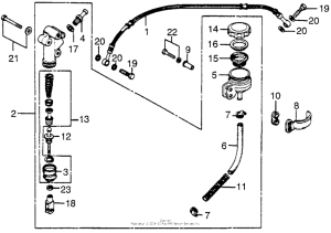 CB750 Задний торм цилиндр