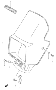 DR350 Headlamp cover  front fender