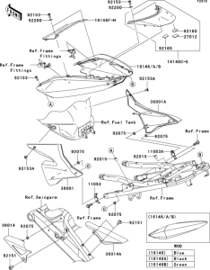 ZX1000 Боковые обтекатели