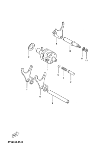 TZR50 Shift cam. fork