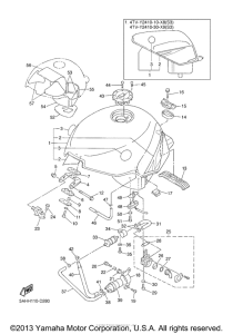 YZF600RT Топливный бак