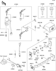 ZX400 Замок зажигания
