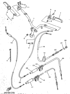 YN50R Steering handle. cable
