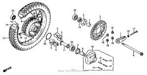 CB650 Cb650 rear wheel 80-82