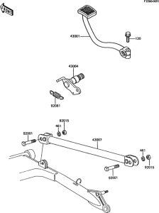 Z750 Педаль тормоза