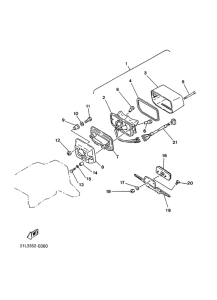 SR250 Piloto trasero